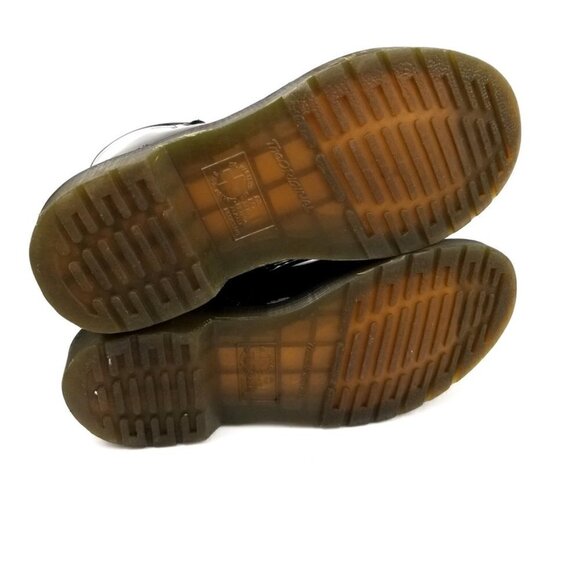 Dr. Martens Black Patent Leather Combat Boots 6 Grunge Y2k 90s Urban Streetwear - Picture 6 of 9